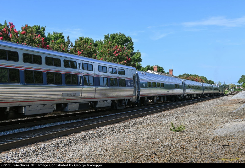 A very late "Crescent" stopped at the station